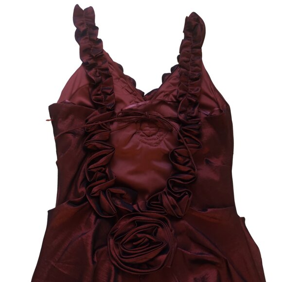 Hailey By Adriana Papell Red Rose Cocktail Dress - Picture 10 of 15